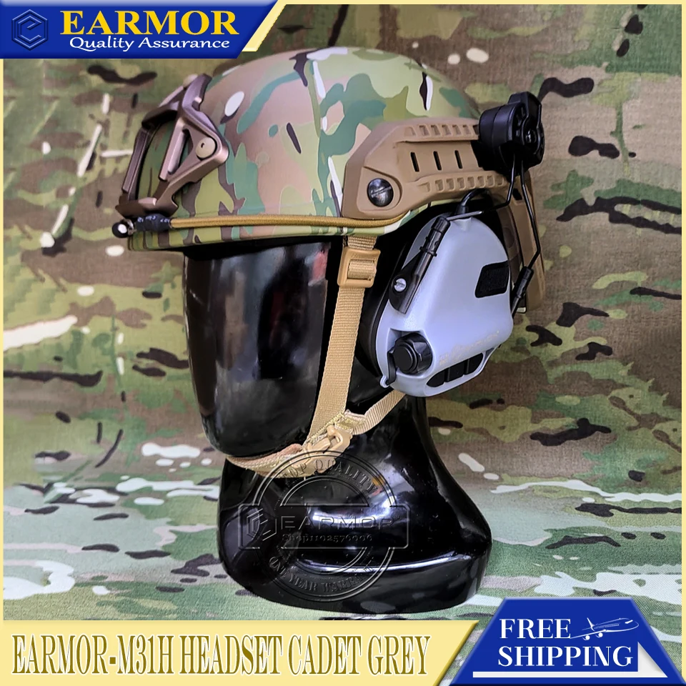 

EARMOR M31H MOD4 Tactical Headset Noise Canceling Hearing Protection Softair Aviation Headphone for FAST MT Helmets