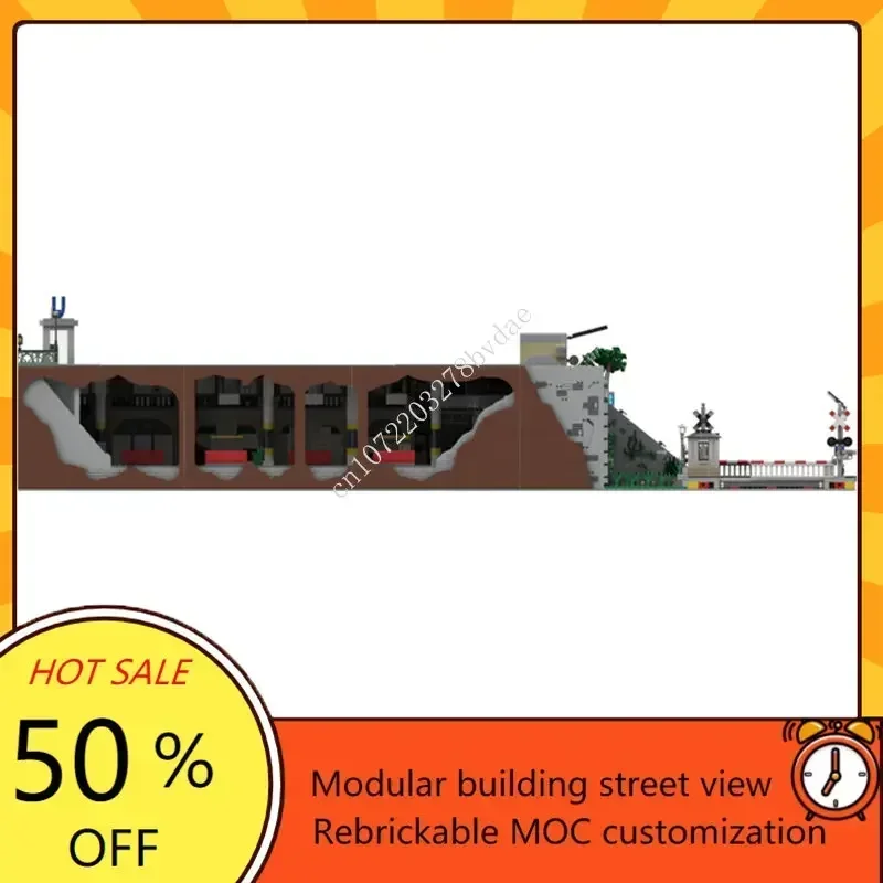 Blocos de construção modelo criativo Street View, estação de metrô e shopping modular, modelo de montagem educacional, brinquedos e presentes, MOC