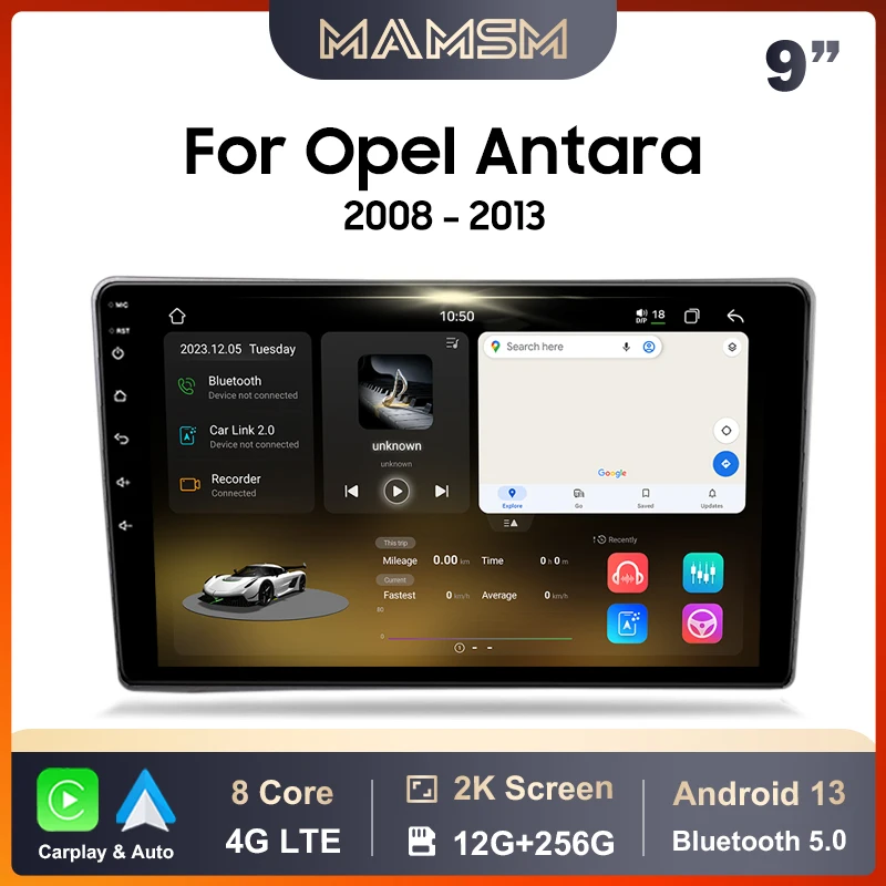 

Автомобильный радиоприемник MAMSM для Opel Antara 2008-2013 Android 13 2K QLED мультимедийный видеоплеер GPS Carplay авто стерео головное устройство без 2Din