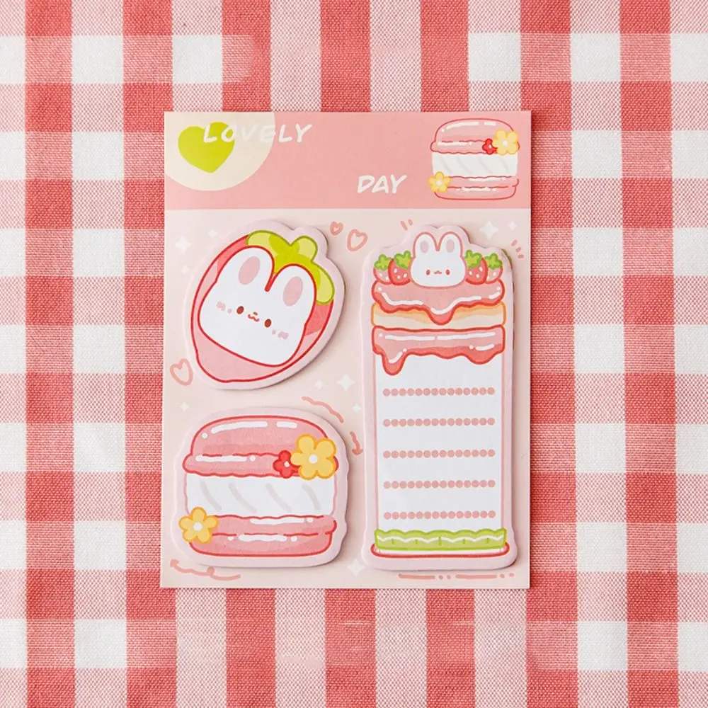 

60 Sheets Kawaii Creative Combination Sticky Notes Cartoon Portable Sticky Note Pads Self-adhesive Special Shaped Memo Pads