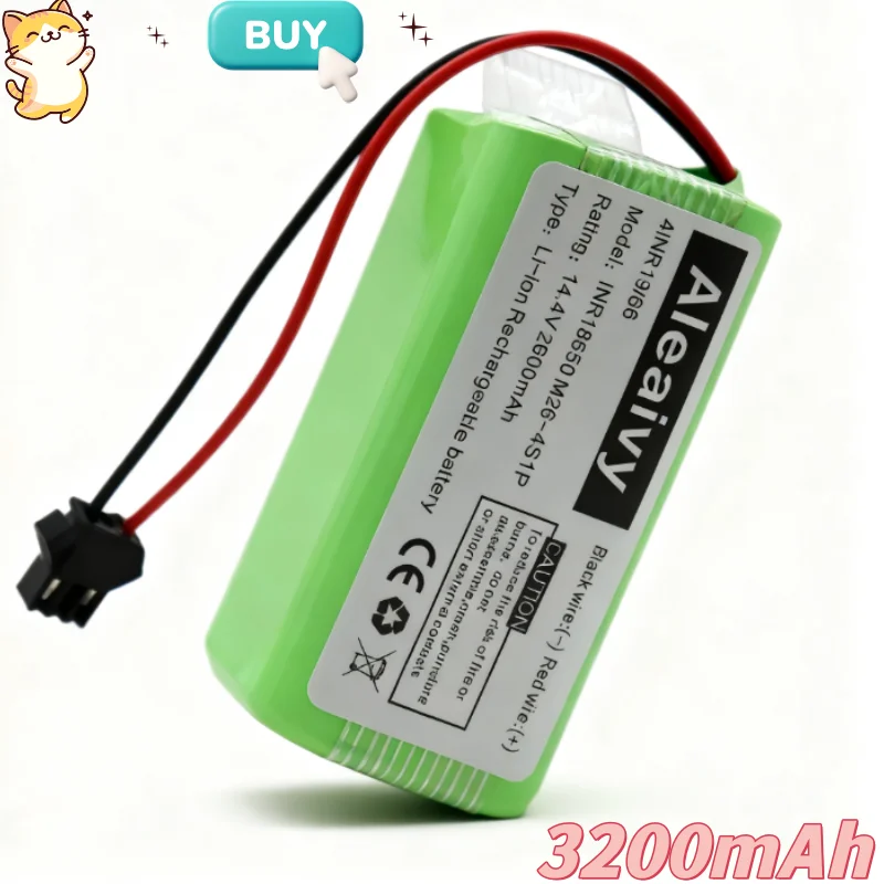 

Модернизированный аккумулятор 14,4 В 3500 мАч для Conga Excellent 1990 Deebot N79S с длительным временем работы, чем оригинальный, повышенная производительность