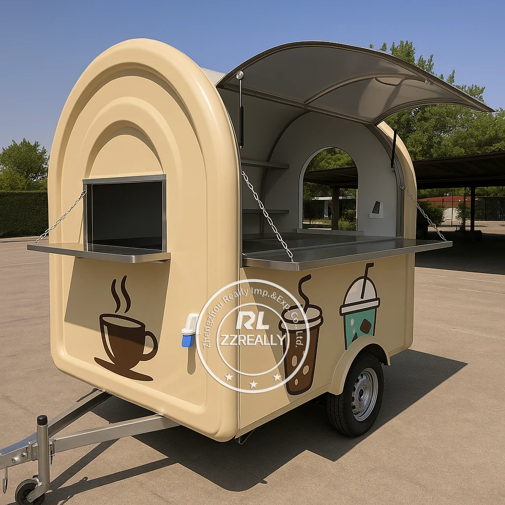 

DOT CE Fast Food Vending Cart Food Trailer Outdoor Mobile Food Truck With Full Kitchen Mobile Coffee Truck