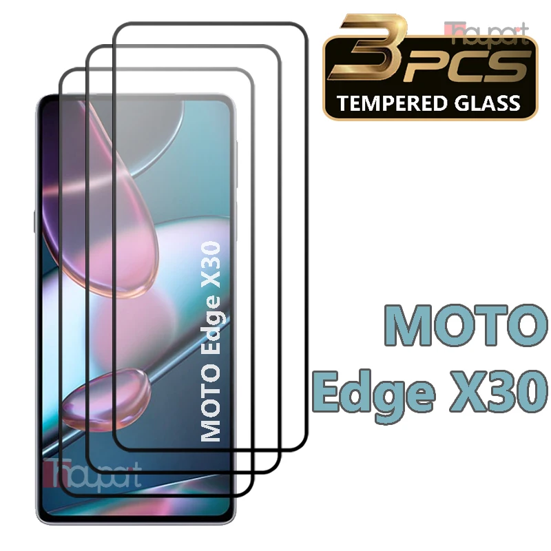 3PCS Tempered Glass For Motorola Moto edge X30 Screen Protector Film Moto X30 Glass