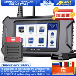 MUCAR CS90 OBD2 Scanner tools BT200 full system 28 Maintenance ECM System Lifetime Free Updater for All Car Scan Diagnostic Tool