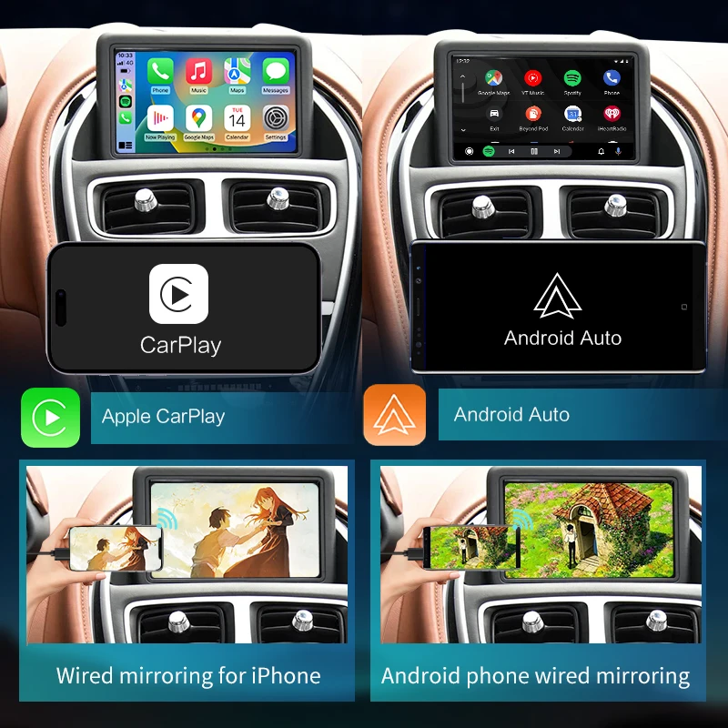 Wireless CarPlay For Aston Martin DB11 16-23 Car MuItimedia Decoder Box with GPS Android Auto AirPlay Mirror Link Functions