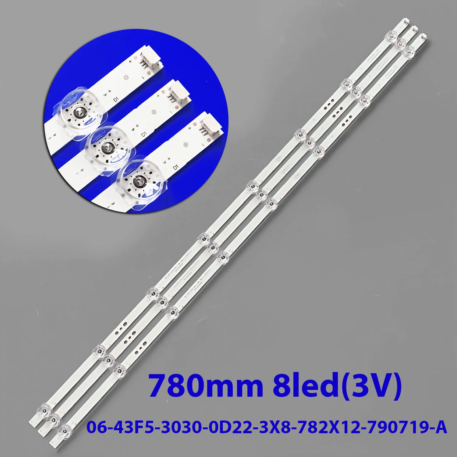 78CM LED Backlight strip for 06-43F5-3030-0D22-3X8-782X12-790719-A LE43C51 H43E08A L43M5-EK L43M5-EX H43E07A LE43DE87SF 43F575T