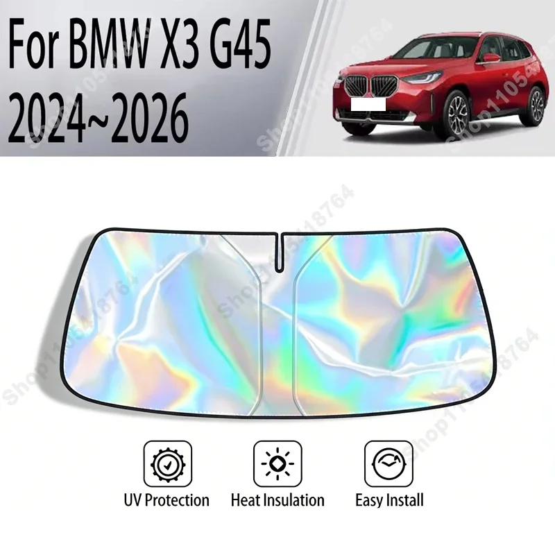 

For BMW X3 G45 2024-2026 Sunshade Cover Car Windshield SunShades Sun UV Protector Cover Car Front Windscreen Cover