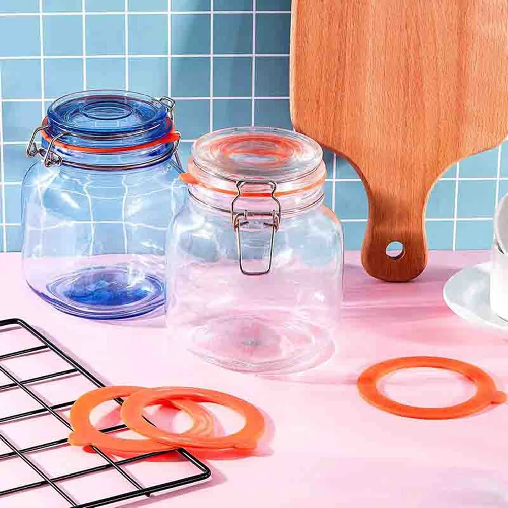 ABKW-40 Pieces Replacement Silicone Seals Replacement Rubber Jar Seals Airtight Silicone Gasket Sealing Rings For Glass Clip