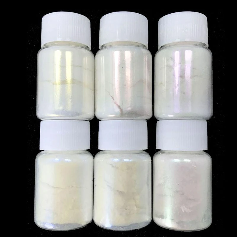  6 Colors Mica Resin Pigment Rainbow Pearl Powder Epoxy Mold Glitter Colorant
