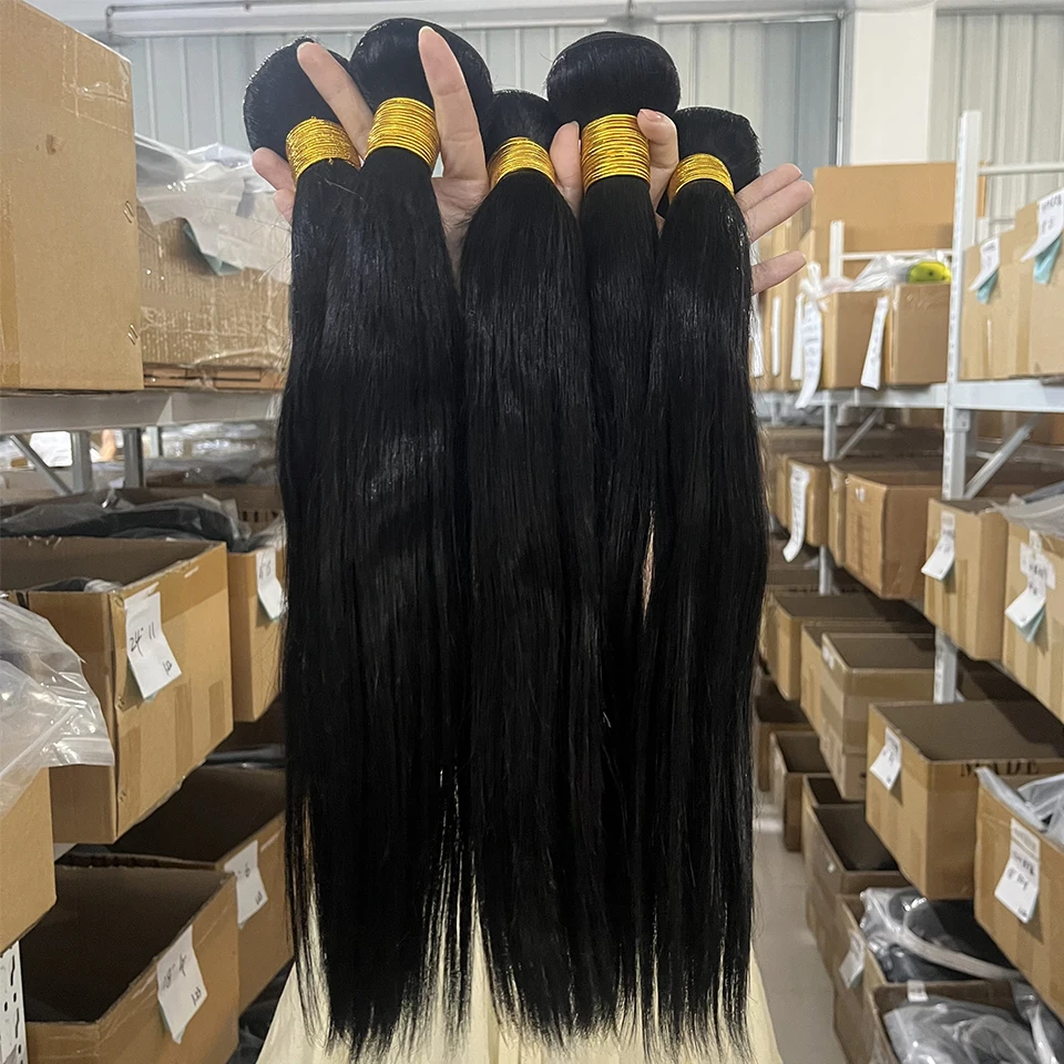 Bone Straight Bundles Human Hair 12A Unprocessed Virgin Raw Hair 1 2 3 4 Bundles Vietnamese 28 30 Inch Straight Human Hair Bundles Double Weft Human Hair Weave Bundles Extensions Deals Birthday Holiday Gif