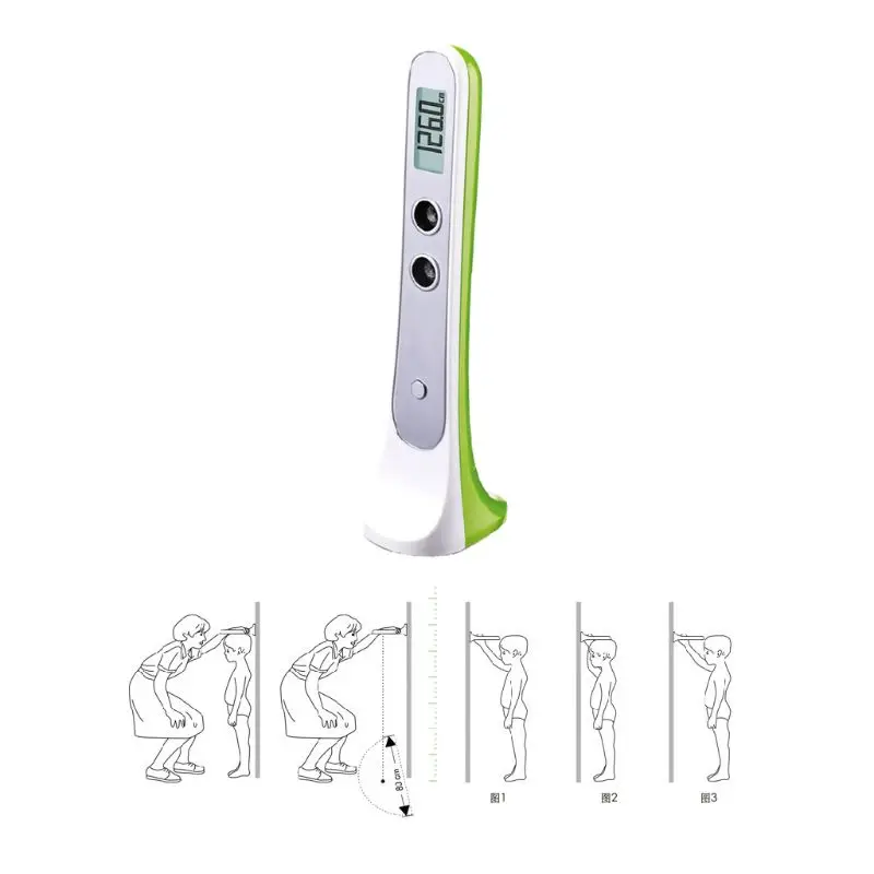 X37E Handheld Ultrasonic Height Measuring Ruler Measuring Device Adult Kids LCD Display Convenient to Operate