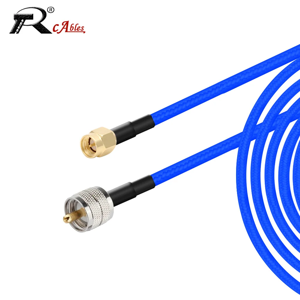 

PL259 UHF Male to SMA Male Plug RF Coaxial RG316 Cable Pigtail FPV Antenna Extension Cord for CB Radio Ham Radio FM Transmitter
