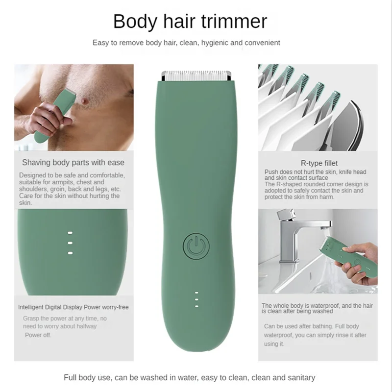 

Electric Hair Trimmer for Men Balls Women Lady Shaver Hair Removal Bikini Trimmer Groin & Body Shaver Groomer