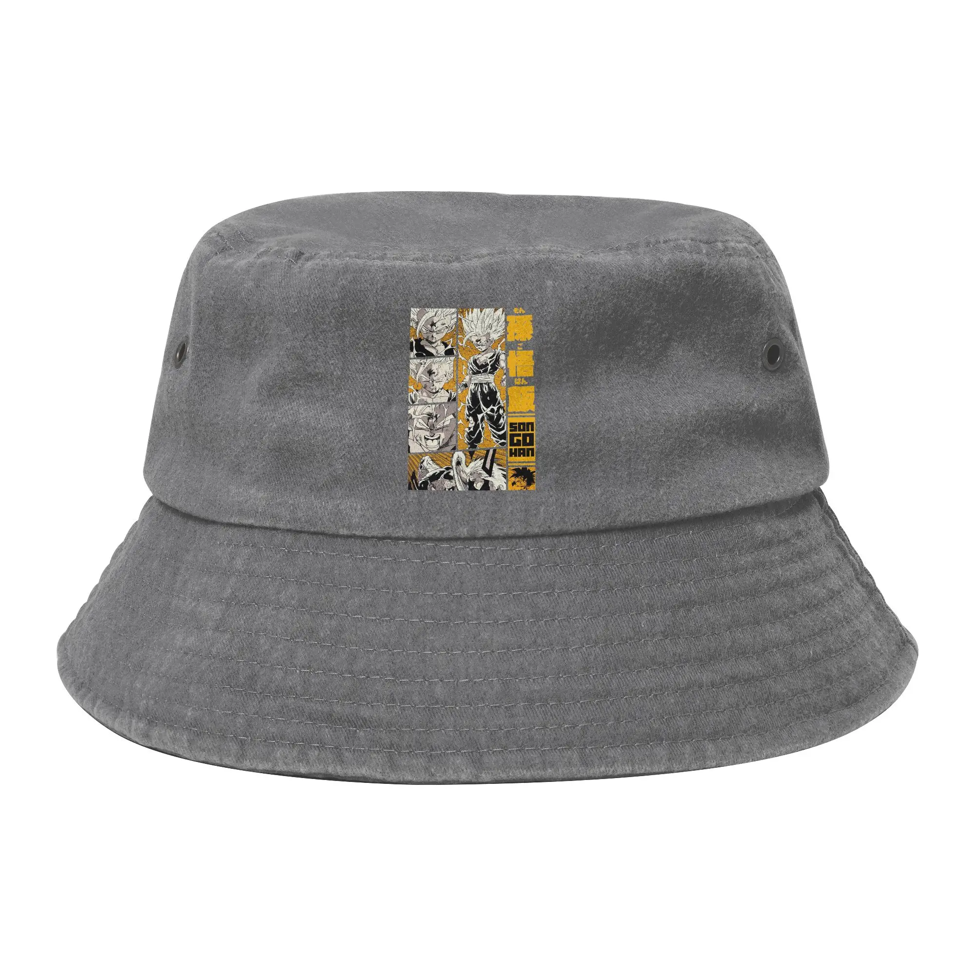 Vocation Son Gohan Manga DBZ Bucket Hat Unisex Distressed Denim Sun Hat Dragon Ball  Bob Hat Fishing Hats