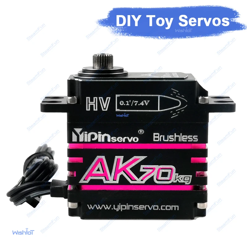 

70KG Digital Servo Brushless HV YIPINServo AK70 180° Magnetic Induction Waterproof for 1/10 1/8 Model RC Car DIY Toys Crawler