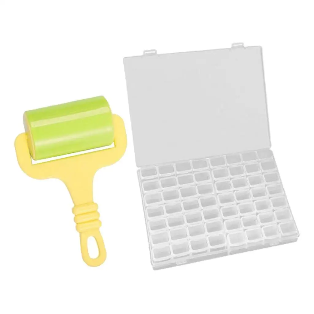 Clay Roller Plastic Bar with Handle Sculpting Tool Smoother Compartment Organizer PP Material Suitable for Schools