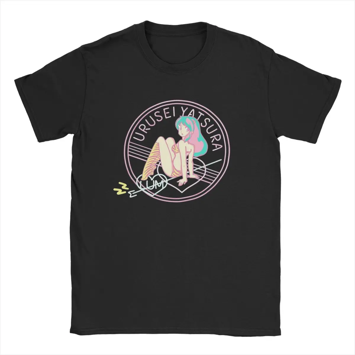 Increíble Lamu Urusei Yatsura Lum, camisetas de algodón con cuello redondo para hombre, camisetas de manga corta de Anime, camisetas con estampado con dibujo