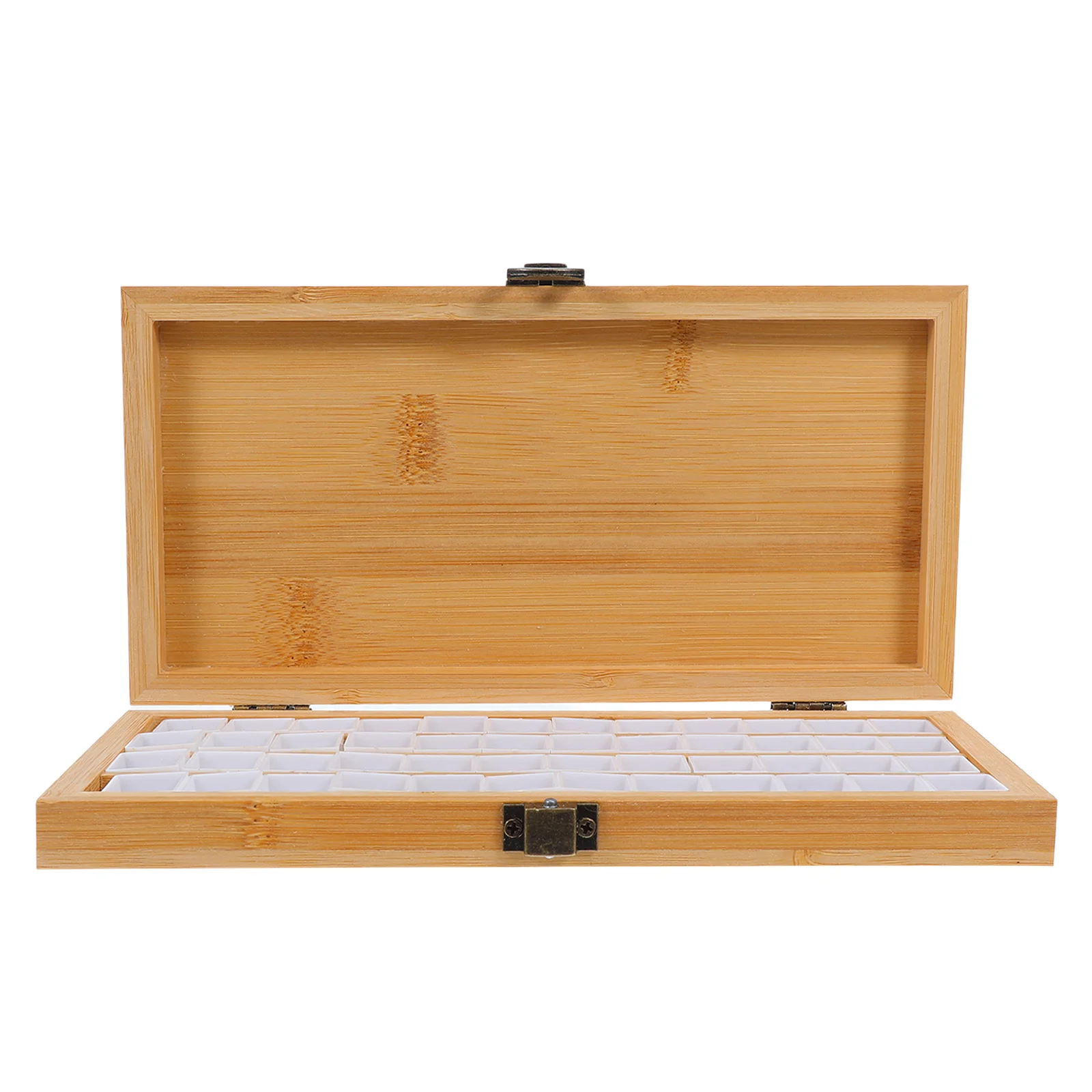 

48 Grids Portable Watercolor Palette Box - Wooden Mixing Case for Travel Outdoor Painting Pigment Storage Container