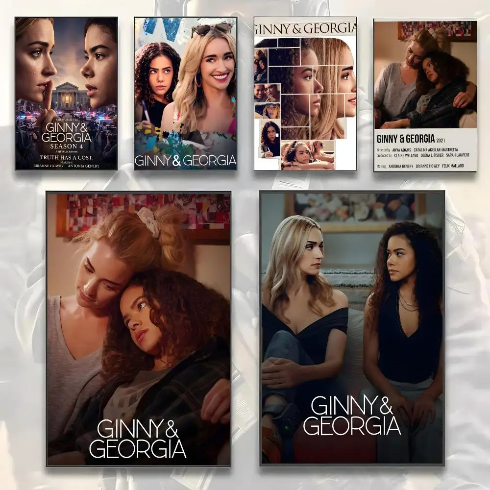 Ginny & Georgia TV Series Teen Drama Poster Self-adhesive Advanced Aesthetic Printing Paper Wall Art for Living Room Home Decor