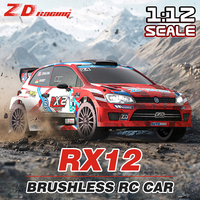 ZD Racing RC Car 1:12 Scale RX12 Brushless Car 70KM/H Car 4WD 2200mAh 350M Rally Vehicle