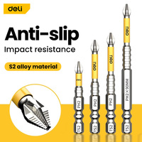 Deli 1/5pc Magnetic Batch Head Impact Strong Cross High Hardness 25/50/65/70/90/150mm Anti Non-slip WaterProof Screwdriver Tools