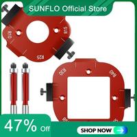SUNFLO 2Pcs Router Templates For Woodworking, For Woodworking, 4 In 1 Arc Angle Positioning Template With Trimming Cutter