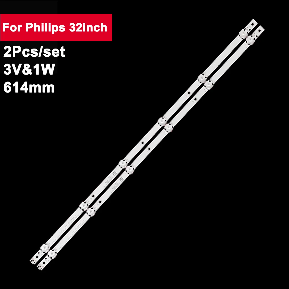 2pcs 614mm Led 백라이트 TV 필립스 32 인치 6 램프 GJ-2K17 32PHS4503 32PHS4112 CSP-315