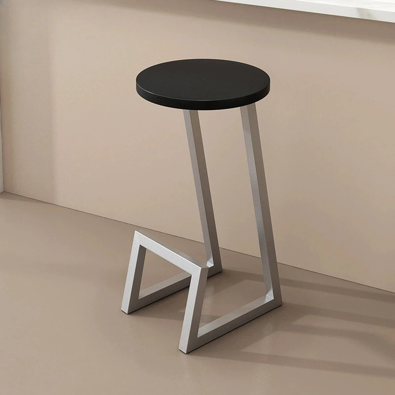 

Nordic simple bar stool household solid wood bar chair round stool bar checkout page island stool