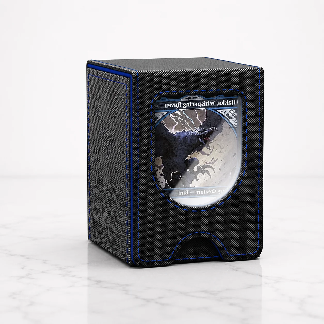 

MTG Commander Deck Box,Magnetic PU leather storage box holding over 100 double-sleeved cards; suitable for TCG, PTCG, CCG cards