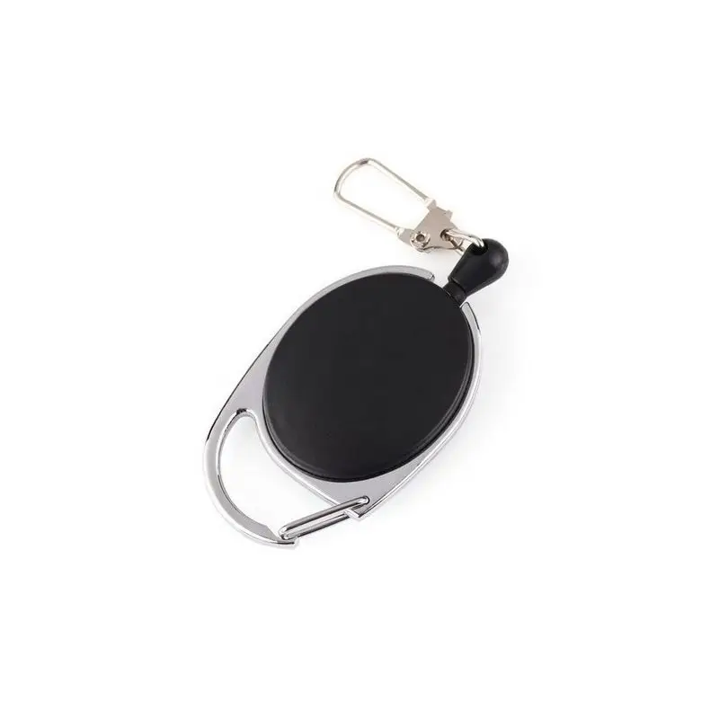 1pc Retractable Pull Badge Reel Plastic ID Tag Working Permit Clips Pass Work Card Badge Holder Reel Recoil Belt Keychain Clips