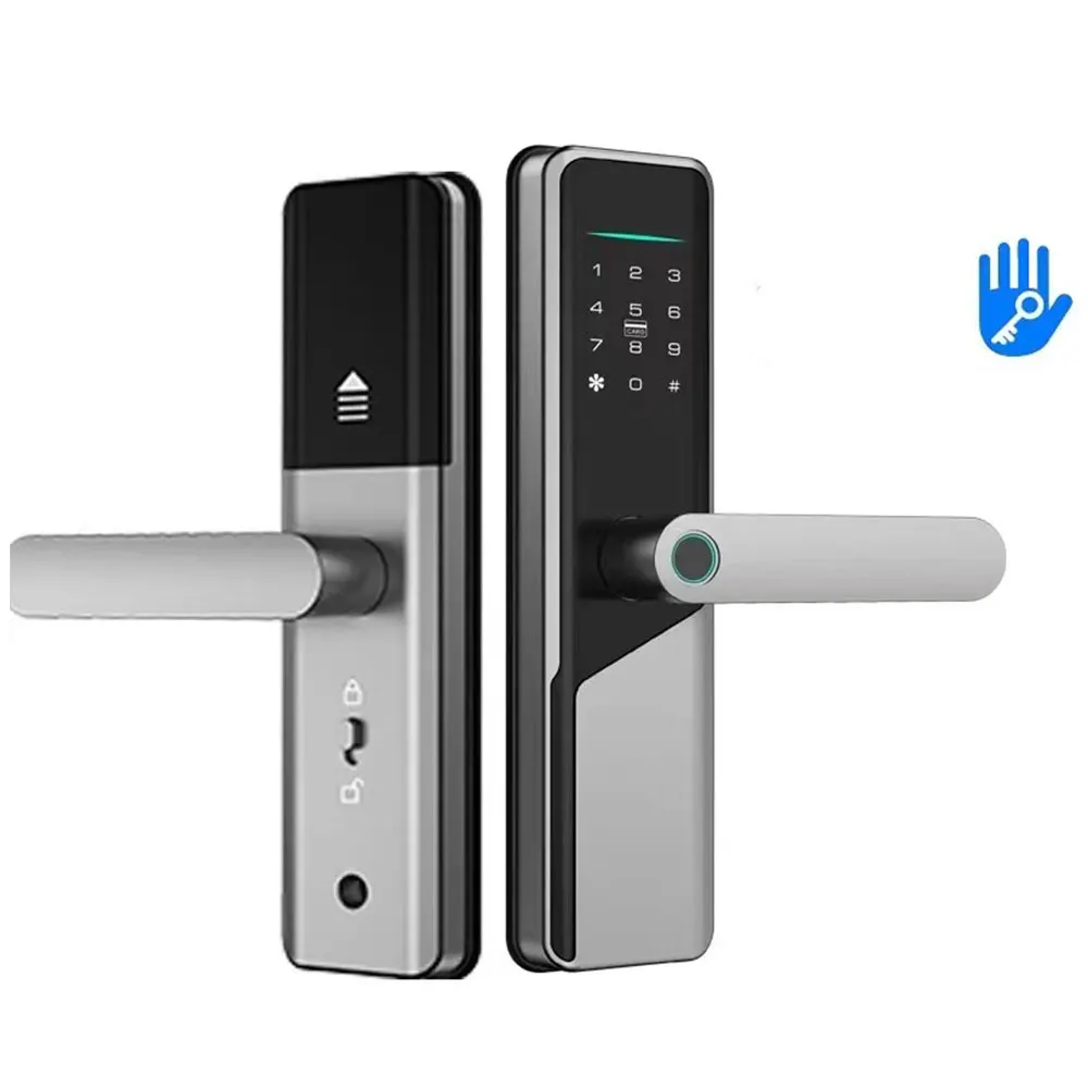 TIAGO Bluetooth TT LOCK Fingerprint Magnetic Card Password Key Remote Unlock Temporary Password Home Smart Door Lock