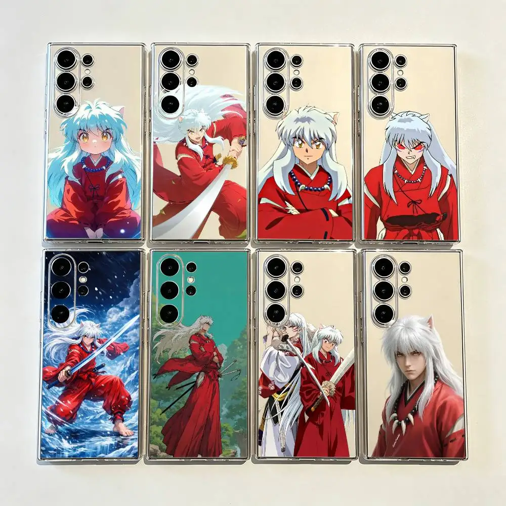 Inuyasha Precise Hole Transparent Printed Phone Case for Samsung Galaxy S26/S25/24/23/22/30/21/10/9,Ultra,Plus