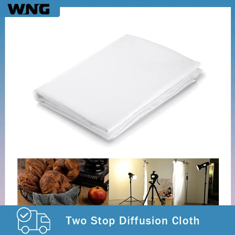 DIY 2 Stop Diffusion Cloth Photography Diffuser Fabric 1.5 x 2M Light Modifier Cloth for Lighting Softbox  Light Box Tent  Panel