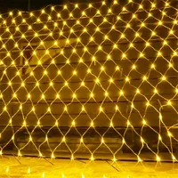 1.5x1.5m 96LEDs Outdoor Fishing Net Curtain Mesh Solar Fairy Lights Garden Decoration Street Garland New Year Christmas Lights