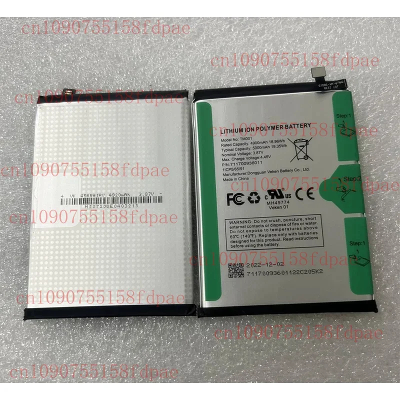 TM001 New 5000mAh Battery for T-Mobile revvl 6 Pro&V Plus 5G 5062W