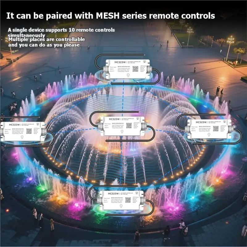 PHFU-LED Controller Dimmer IP65 LED Strip DC5-24V Single Color Tuya Wifi Zone Sync Music Dimmer