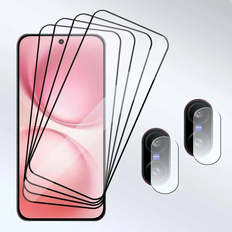 

For VIVO X200FE Screen Protector 9H Clearly Tempered glass Anti-Scratch +X200FE Soft fiber Lens Protector film