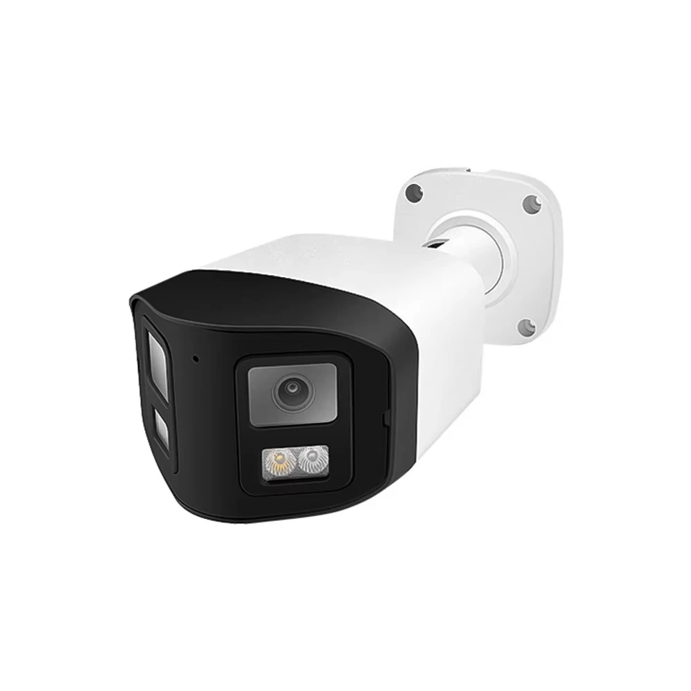 180 Degree Panoramic IP66 Human Body Detection Dual Lens  Full Color Two-way Audio 4K 8MP CCTV Security Bullet IP Network