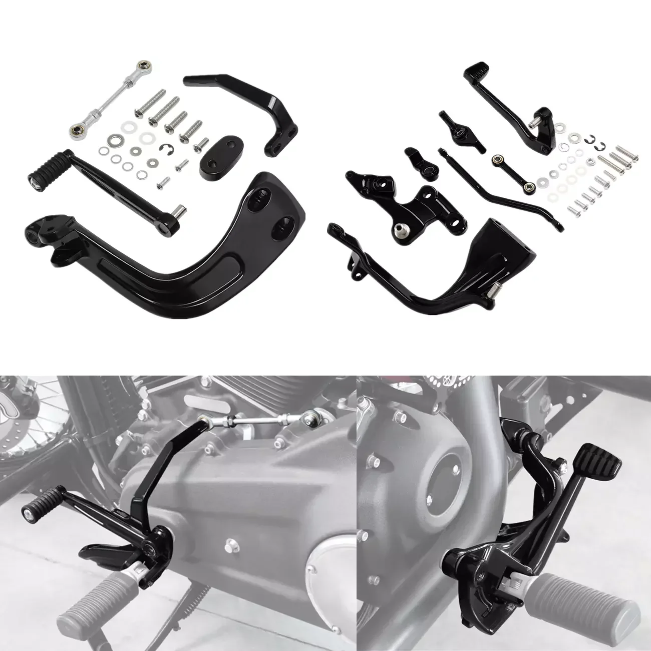 For Harley Sport Glide Fat Bob FXDRS 2018-2024 2019 2020 2021 2022 2023 Motorcycle Parts Mid Controls Shift Brake Side