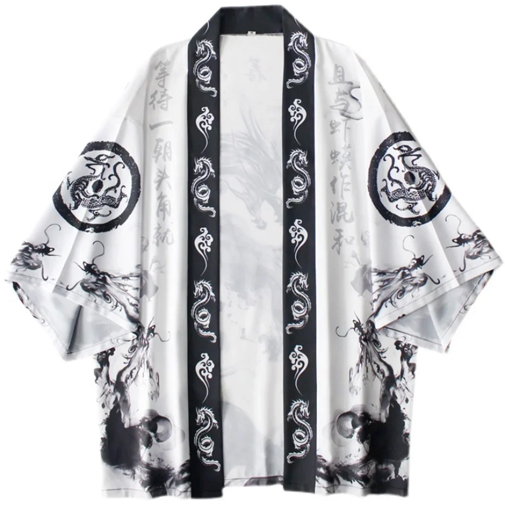 2024 New Women's kimono Cardigan Japanese Mensamurai Costume Anime Kimono Streetwear Male Yukata Harakuju Asian Japanese Clothes