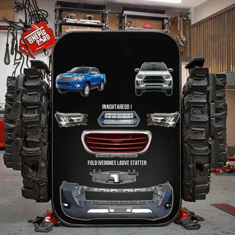 4X4 Offroad ABS Matte Black Body Kit Aftermarket Pickup Truck Exterior Upgrade Decoration Mod Parts