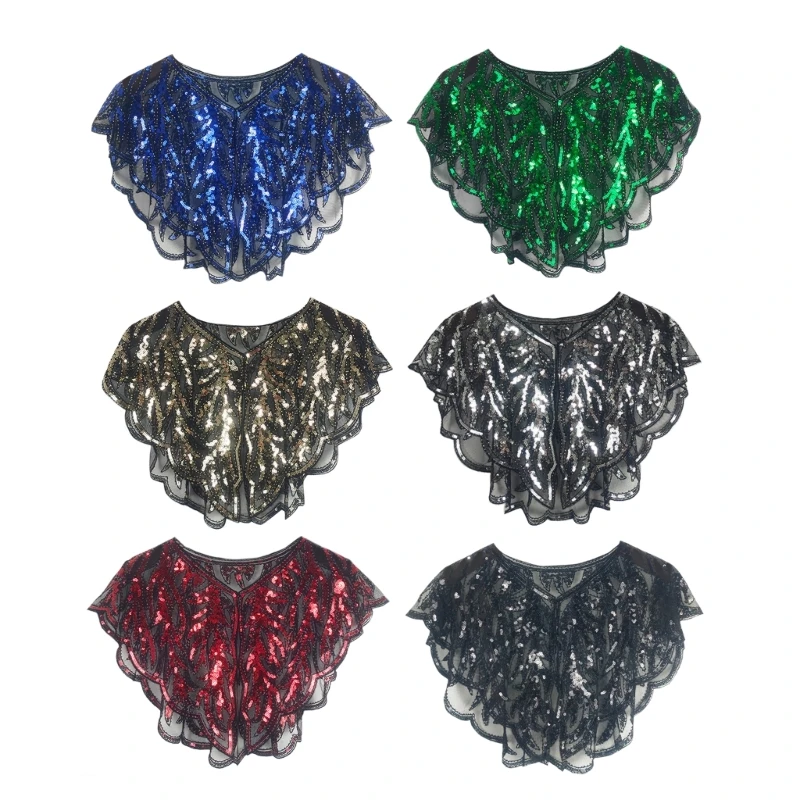 

Sequined Shawl for Women Shoulder Wrap Formal Ceremony Shawl for Dancing Party Stage Shows Shawl Wrap Dress Accessories