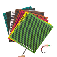 1 Sheet/8 Sheets Synthetic Peacock Quills Fly Fishing Tying Material for Nymph Bug Shrimp Body Wrap Skin