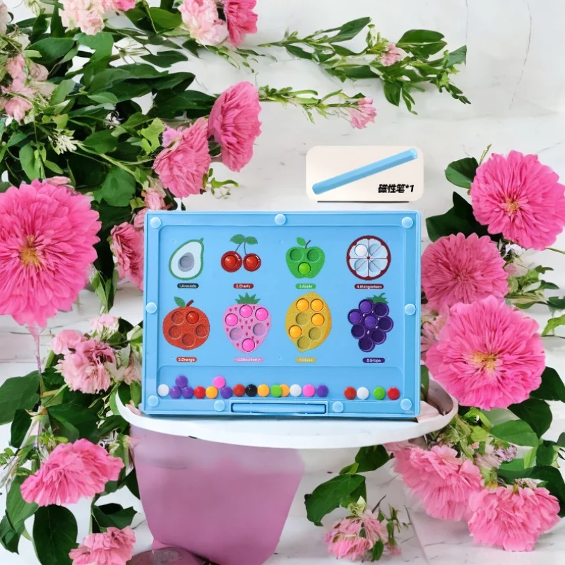 Prancheta de desenho magnética infantil para exercício de concentração e imaginação um quebra-cabeça magnético brinquedo educativo para mental enl