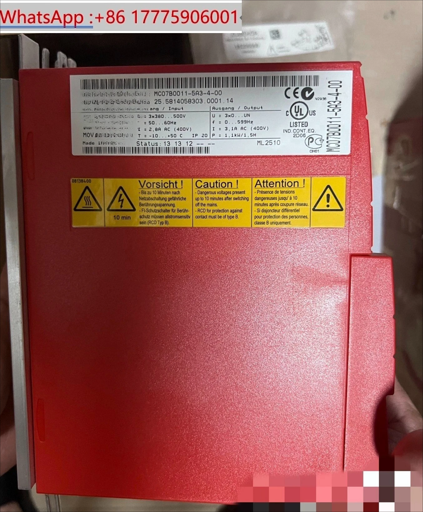 

Germany's new original inverter MC07B0011-5A3-4-00