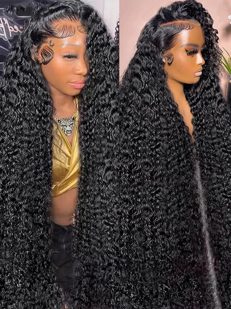 

Glueless Wigs Human Hair Pre Plucked Pre Cut 7x5 HD Wear Go Deep Wave Curly Lace Frontal Wig for Women 13x4 13x6 300% Density