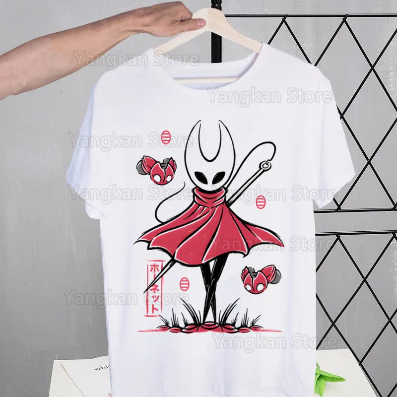 

Hollow Knight Silksong T Shirts for Guys O-Neck Short Sleeve Regular Mens Height Quality Men Hip-Hop Tee Shirt