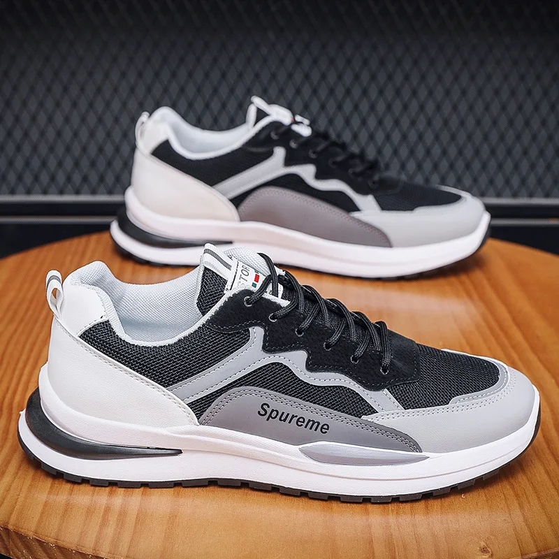 Men's Casual Sports Shoes 2024 Summer Comfortable Breathable Running Men Shoes Platform Lace Up Walking Sneakers Tenis Masculino