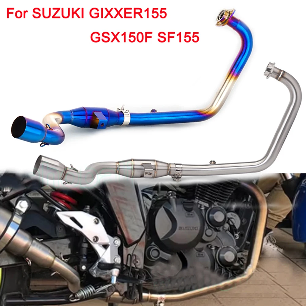 Connect 51MM muffler Front Tube Link Pipe For SUZUKI GIXXER 155 GIXXER155 GSX150F SF155 Motorcycle Exhaust System Escape