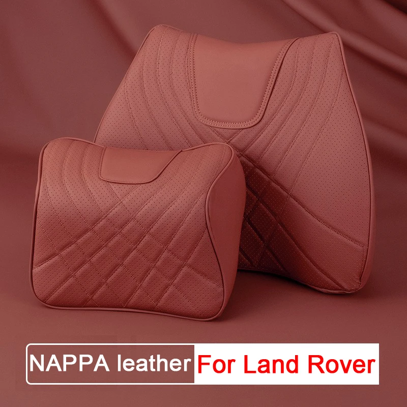 

Soft Leather Car Headrest Seat Support Neck Pillow Waist Cushion Pillows For Land Rover Range Rover Sport Evoque Freelander